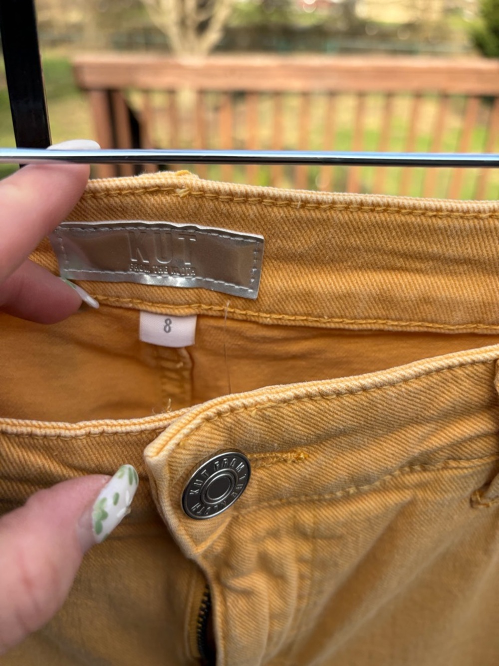 NWT – Kut from the Kloth – Charlotte High Rise Wide Leg Jeans – Papaya – Sz. 8 - Picture 3 of 6